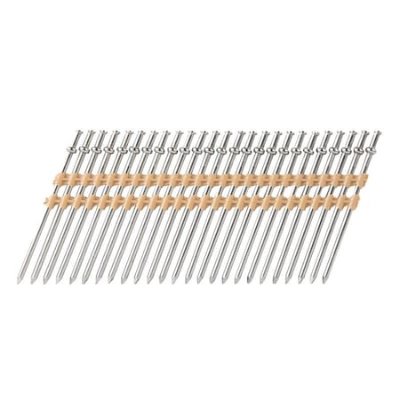 Metabo Hpt Nail, 8D, 2-3/4 in L, Bright, Duplex, Round Head, Smooth Shank 50234-8D