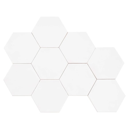 Andova Tiles Jenae 4-in. x 5-in. Zellige Hexagon Glossy Ceramic Wall Tile, 50PK ANDJEN1340
