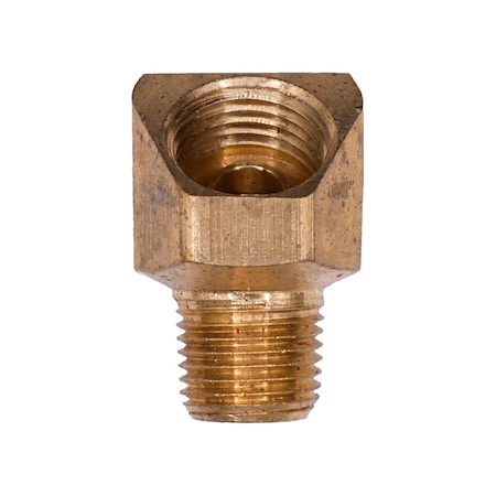Auveco Brass 45 Degree Inverted Flare 1/4in To Male Pipe 1/8in Adapter, 5PK 91