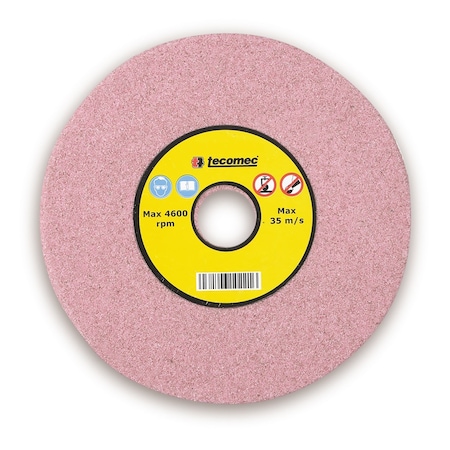 Tecomec Grinding Wheel 1/8" Chainsaw Chain Sharpening, 5-3/4" X 7/8" X 1/8", Pink, 60 Medium Grit 01005003