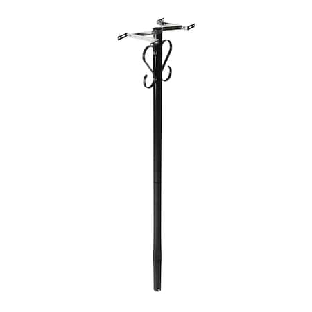 Solar Group Architectural Mailboxes 52.1 in. Powder Coated Black Steel Mailbox Post PBK000AM