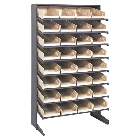 Quantum Storage Systems SINGLE SIDED PICK RACK W/32 IVORY BINS QPRS-108IV