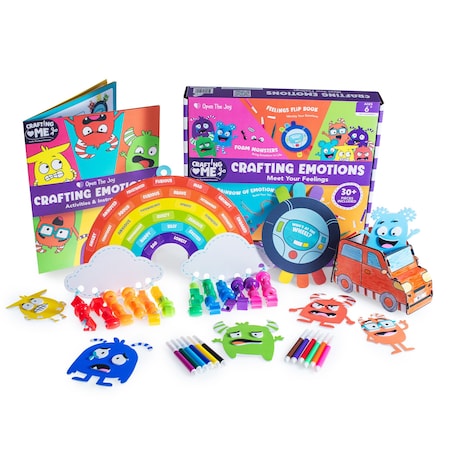 Open The Joy Crafting Emotions, DIY Emotional Awareness & Mindfulness Craft Kit for Kids MEETEMO