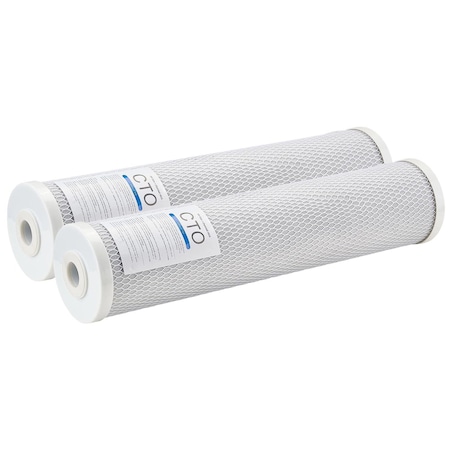 Vevor Whole House Water Filter Replacement Cartridge 4.5"x20" CTO Carbon, 2PK YMT005