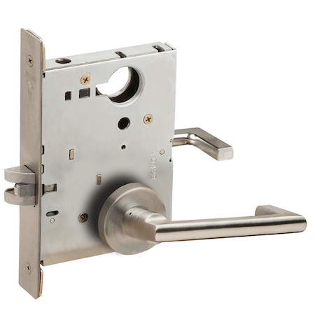 Schlage Grade 1 Passage Latch Mortise Lock, Longitude Lever, A Rose, Satin Stainless Steel Finish, Field Re L9010 LONA 630