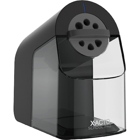 X-Acto Model 1670 School Pro Classroom Electric Pencil Sharpener, AC-Powered, Black/Gray/Smoke 1670X
