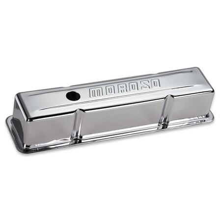 Moroso 68103 Chrome Valve Covers for Small Block Chevy Tall with Baffle MOR68103