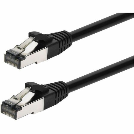 Monoprice CAT8 30FT BLACK PATCH CABLE DOUBLE SHIELDED (S/FTP) 28AWG 2GHZ 40G PUR 45450