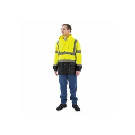 Majestic High Visibility Waterproof Parka, Rain Jacket with Nylon Mesh Liner,  472-75-1305/L