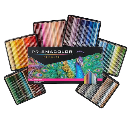 Prismacolor Premier Colored Pencils, Soft Core, Ultra-Smooth, Durable, Vibrant Colors, 150-Piece Set 1799879