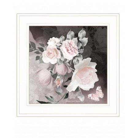 Homeroots Noir Roses IV 3 White Framed Print Wall Art 407557