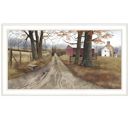Homeroots The Road Home 8 White Framed Print Wall Art 406398