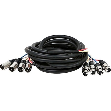 Monoprice 15ft 4-Channel XLR Male to XLR Female Snake Cable 8766