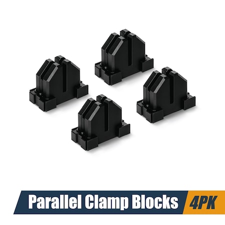 Powertec Parallel Clamp Blocks for Cabinet Door & Frame Gluing, Works As Wall Mountable Storage Solution, 4PK 72155
