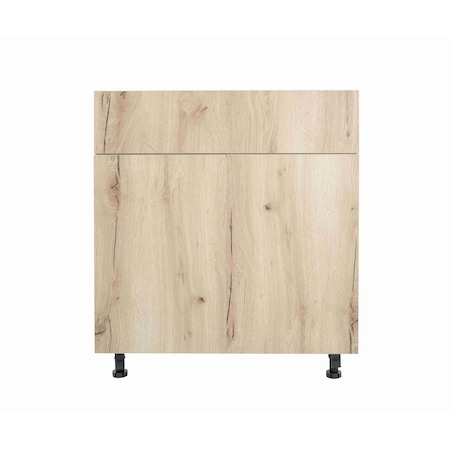 Cambridge Radiance 36in Wx24in Dx34.50in H Ready to Assemble Slab Sink Base Kitchen Cabinet in Light Oak SA-SB36-LO-KIT