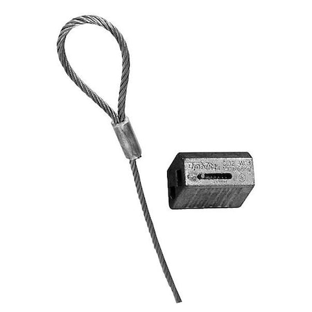 Durodyne Wire Rope, 10 ft Cable L., WC3 030186