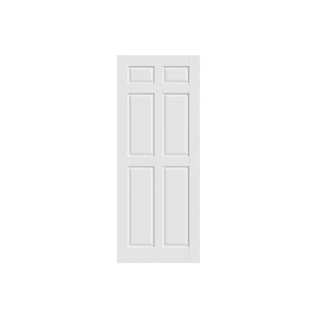 Wrightmaster 28 in. x 80 in. 6 Panel Solid Wood Core White Primed Interior Door Slab ZROP464497