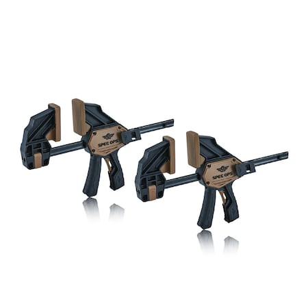 Spec Ops Trigger Clamp for Woodworking 7in Large One-Handed Bar Clamp/Spreader Heavy Duty 330 Lbs. 2-Pack SPEC-TCL7-2PK