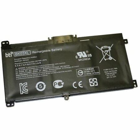 Battery Technology BTI Battery - For Notebook - Battery Rechargeable - 3615 mAh - 11.5 V DC BK03XL-BTI