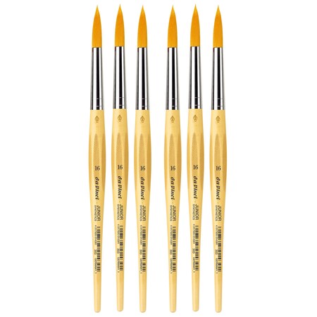 Da Vinci JUNIOR Synthetics Student Brush, Synthetic, Tempera, Round, Series 303, Size 1, 6PK VA-303_1