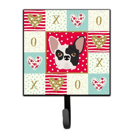 Carolines Treasures 4.25 x 1 x 7 in. French Bulldog Love Leash or Key Holder CK5200SH4
