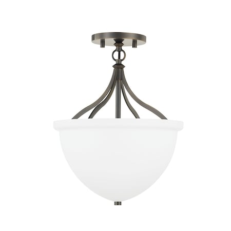 Hudson Valley Lighting Browne 1 Light Semi Flush 11.25 In. Distressed Bronze 2811-DB