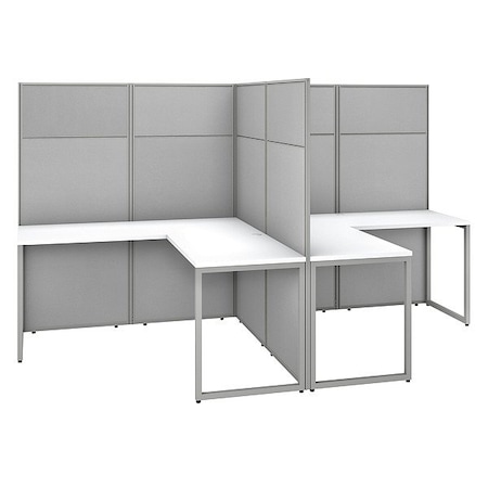 Bush Business Furniture Modular Cubicle Workstation, 60 in D X 66 in H, 60 in W X EODH560WH-03K