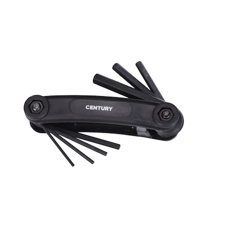 Century Drill & Tool 7 Piece Metric Fold-Up Hex Key Set, 64306 64306