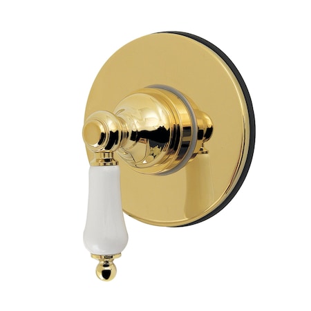 Kingston Brass Single-Handle Six-Way Diverter Valve with Round Trim Kit, Polished Brass KS4032PL