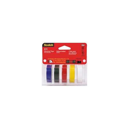 Scotch Professional Quality Electrical Tape, .5 x 240 In, 5PK 10457