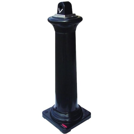 Rubbermaid Commercial Cigarette Receptacle, Black, 1 gal FG9W3000BLA
