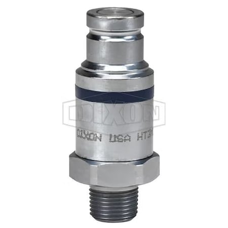Dixon DQC HT Flushface Male Plug, 1/2-14 Nominal, Male NPTF, Steel HT4M4