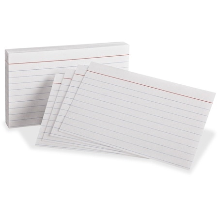 Oxford Ruled Heavyweight Index Cards, White, 100PK OXF63500