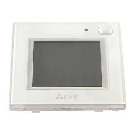 Mitsubishi Electric Wall Control, 1 in H, White PAR-U01MEDU-K