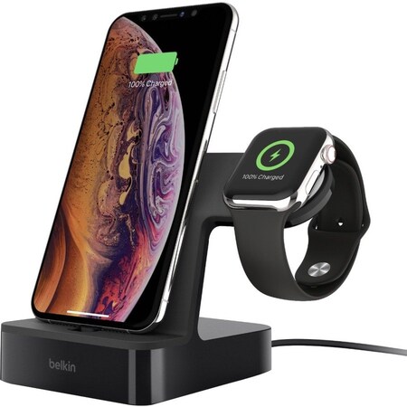 Belkin POWERHOUSE CHARGE DOCK FOR APPLE WATCH & IPHONE XS, IPHONE XS MAX, IPHONE XR, BL F8J237TTBLK