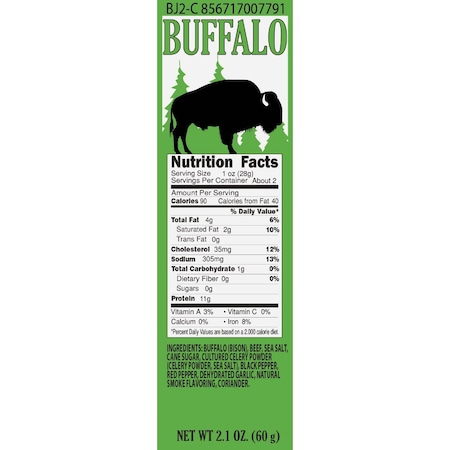 Pearson Ranch Jerky 2.1 Oz. All-Natural Buffalo Jerky BJ2-C