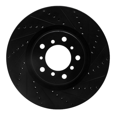 Dynamic Friction Co DFC Brake Rotor - Drilled and Slotted - Black 633-31054D