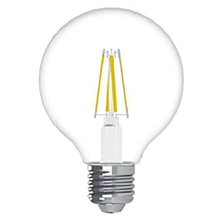 Ge Industrial Solutions LED Bulb, Globe, G25 Lamp, 25 W Equivalent, E26 Lamp Base, Dimmable, Clear, 2PK 23049