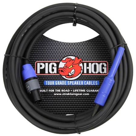 Pig Hog 25-Feet Speaker Cable, Speakon to 1/4-in PHSC25S14