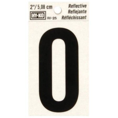 Hy-Ko Letter House O 2In Refl Blk RV-25/O