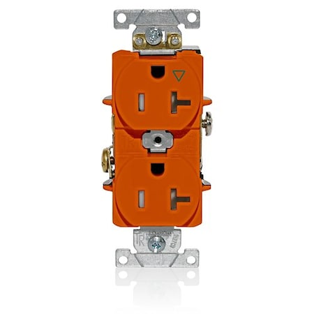 Leviton Receptacle Outlet, 20A, Orange, 125V T5362-IG