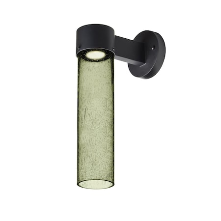 Besa Lighting Juni 16 Outdoor Sconce, Moss Bubble, Black Finish, 1x4W LED JUNI16MS-WALL-LED-BK