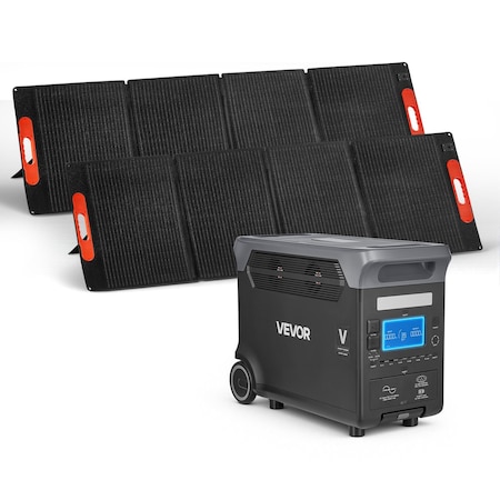 Vevor Portable Power Station 3000W 3072Wh Solar Generator with 2PCS Solar Panels LW3000