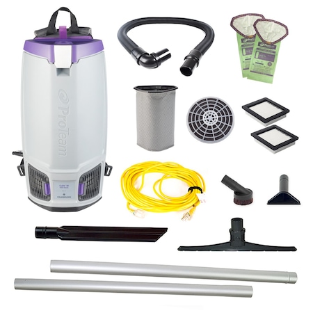 Proteam GoFit 10, 10 qt. Backpack Vacuum w/ 18" Carpet Sidewinder Tool Kit 107693