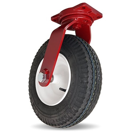 Hamilton Zinc Plated Cush-N-Aire Swivel Caster, 16" Pneumatic Air-Filled Tire, 1" Straight Roller Bearing S-7116-PR