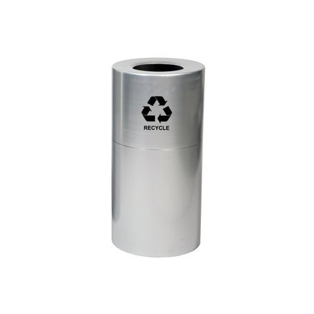 Witt Industries 24 Gallon Spun Aluminum Recycle Receptacle AL18-CLR-R