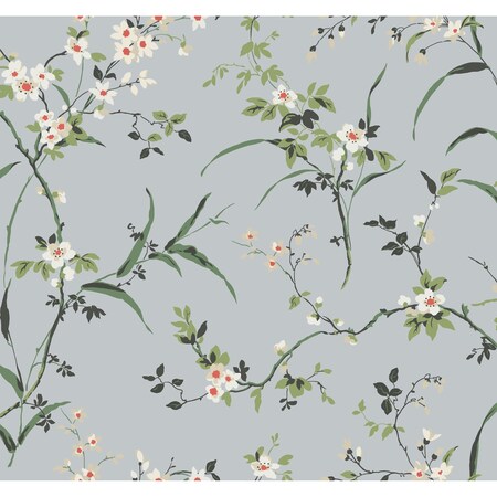 York Wallcoverings Blossom Branches Light Grey Wallpaper BL1743