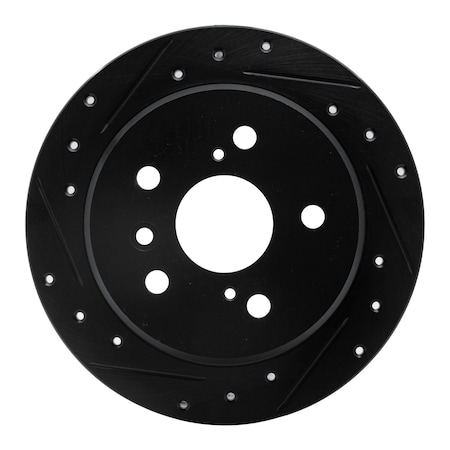 Dynamic Friction Co DFC Brake Rotor - Drilled and Slotted - Black 633-76076L