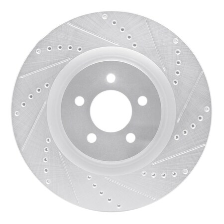 Dynamic Friction Co DFC Brake Rotor - Drilled and Slotted - Silver 631-54060R