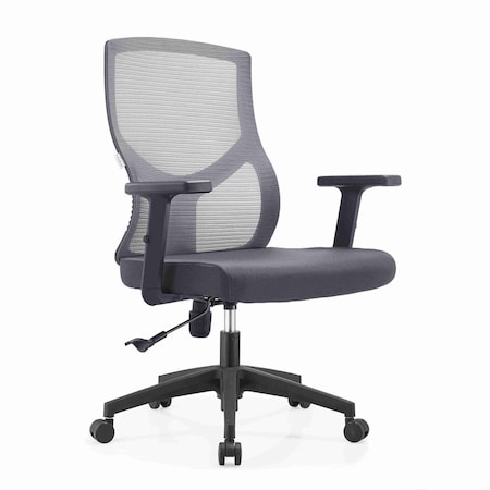 Leisuremod Glen Ergonomic Mesh Desk Chair, Adjustable Armrests and Tilt GO60GR